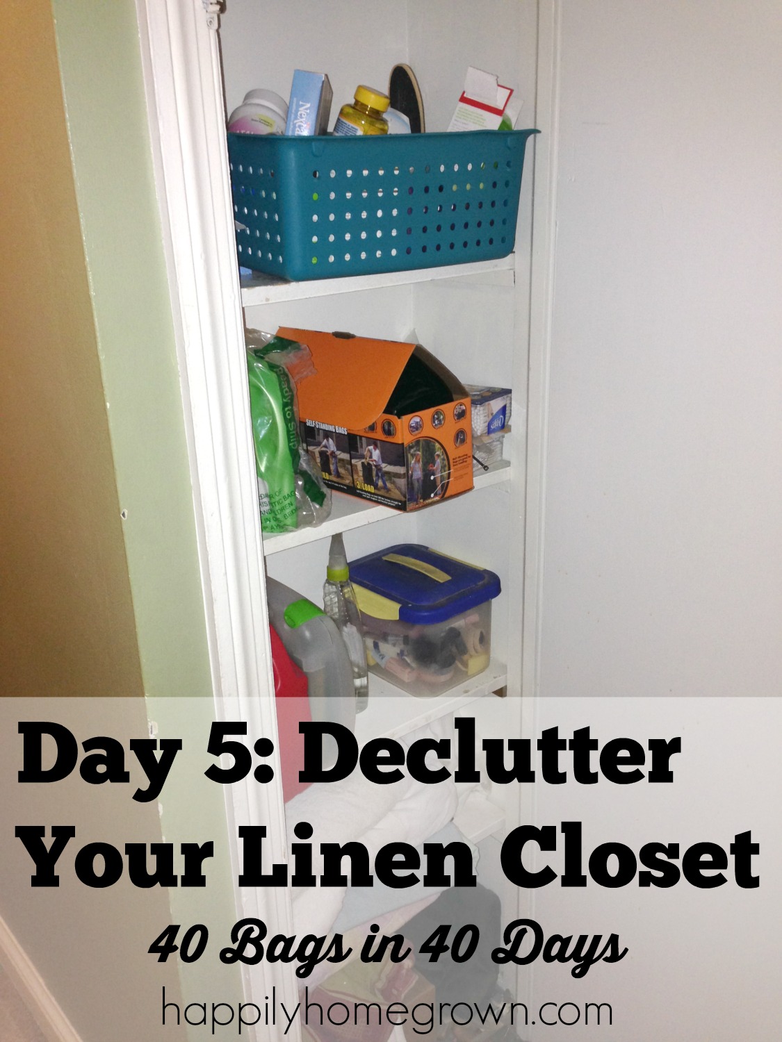 Day 5 declutter your linen closet