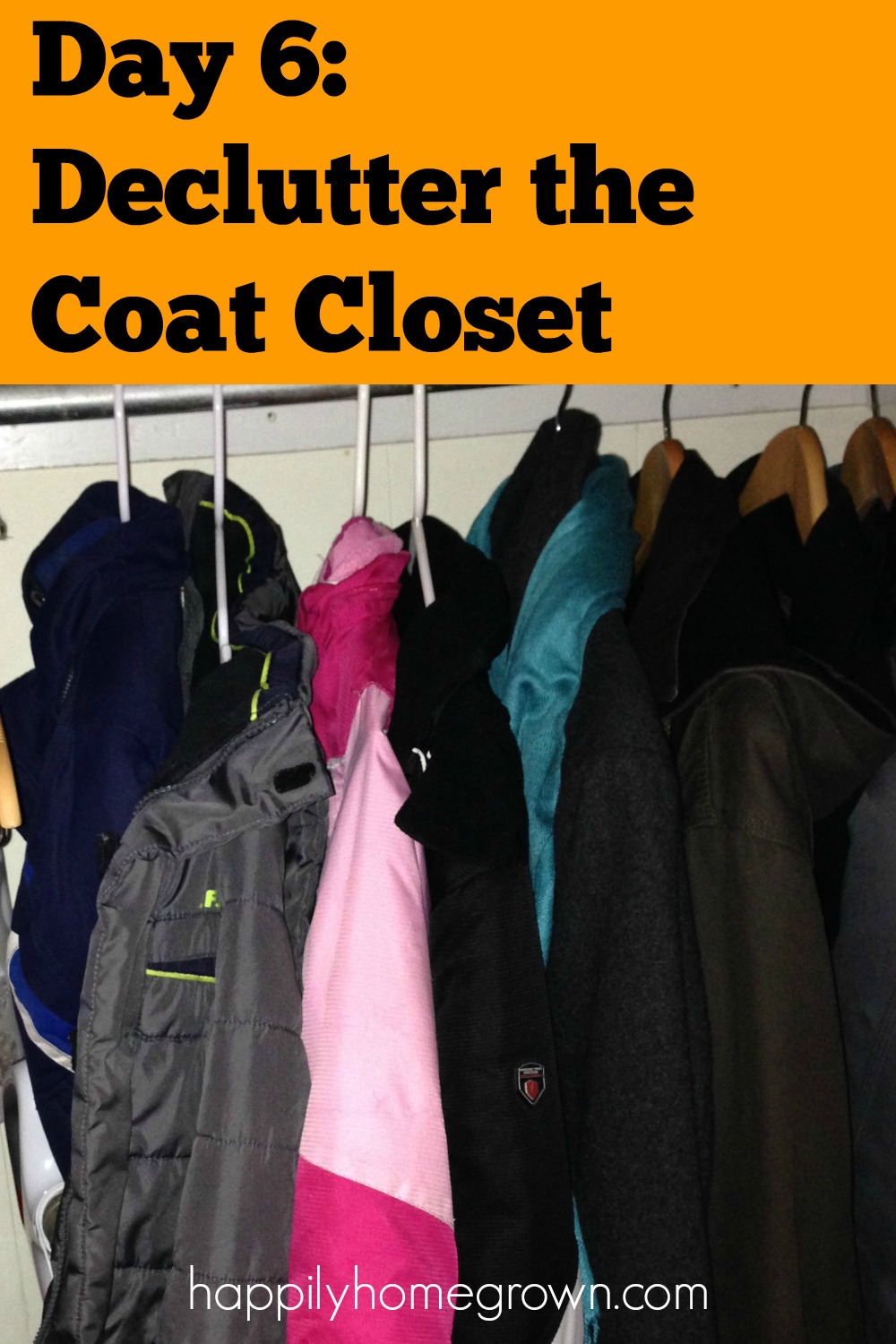 day 6 declutter the coat closet