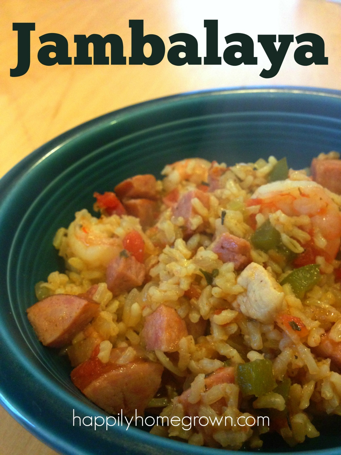 My Jambalaya has big flavors without the heat. A perfect mix of chicken, pork, shrimp, trinity, and rice that has the whole family asking for more.