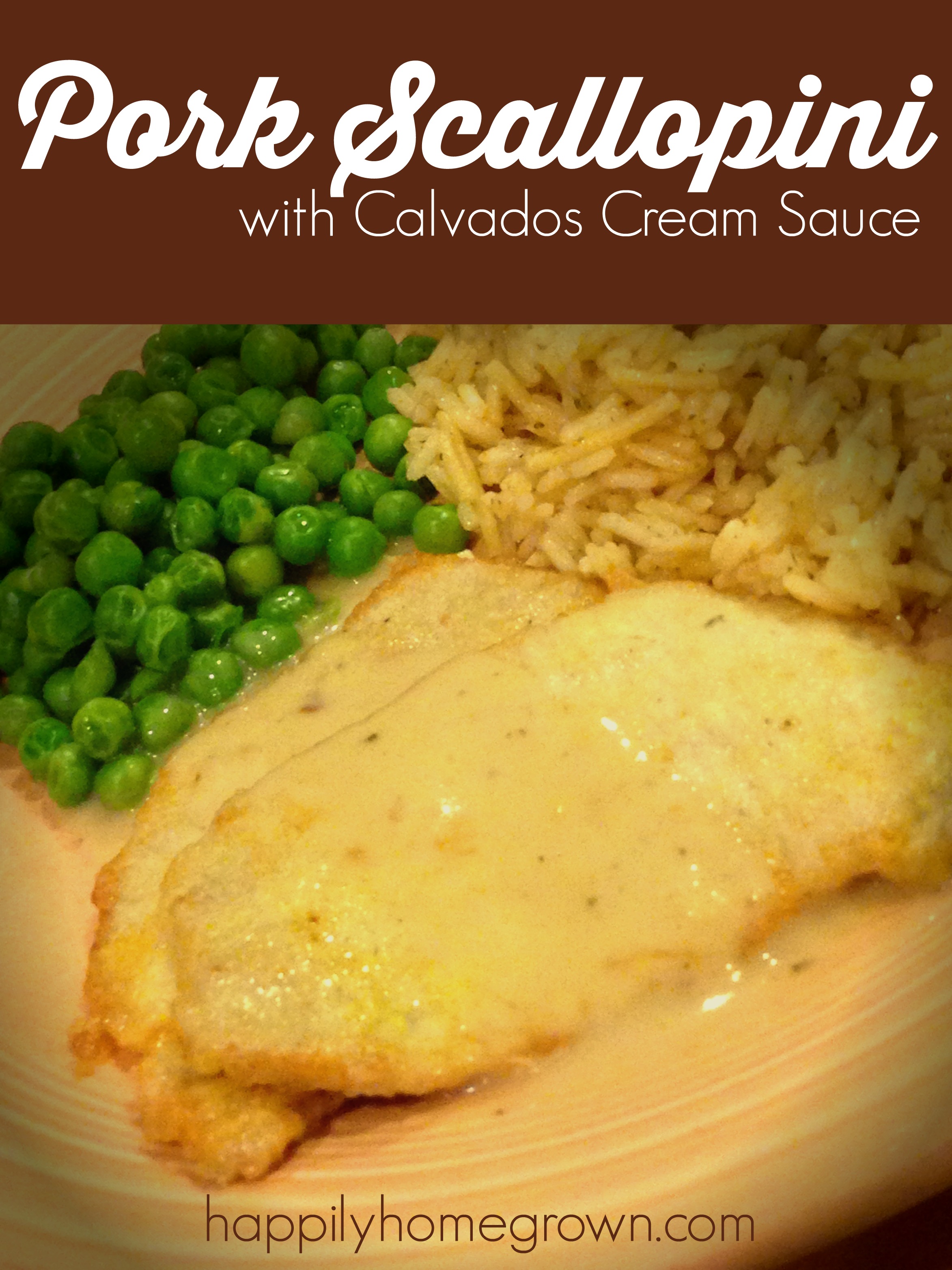 Pork Scallopini with Calvados Cream Sauce is a quick dinner perfect for a mid-weed meal, but elegant enough for entertaining.