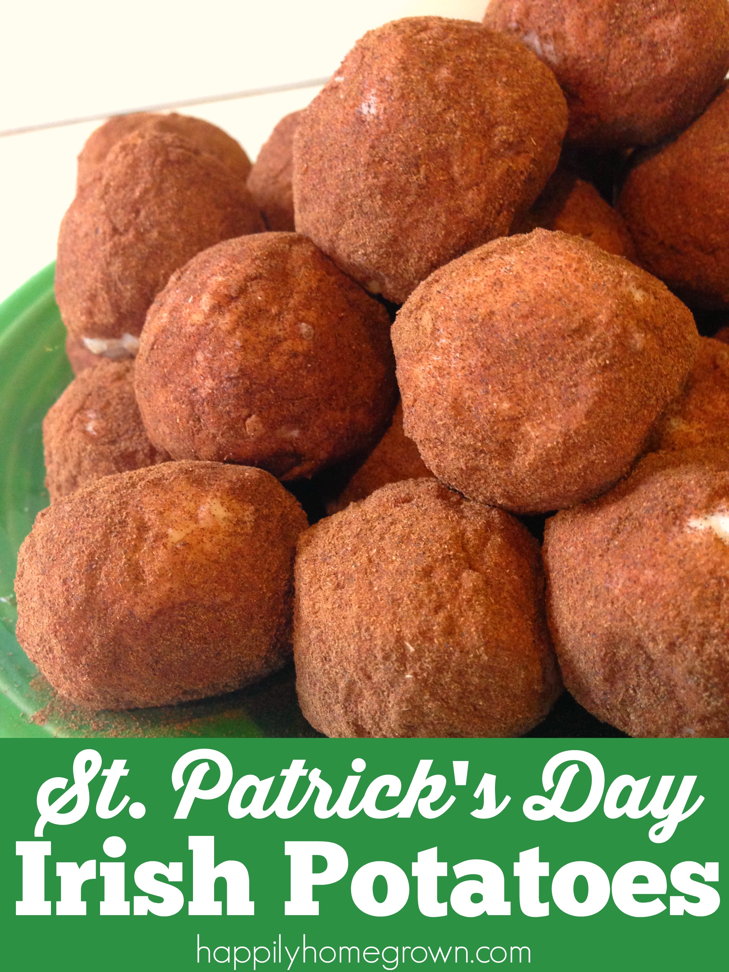 Irish Potatoes have very little to actually do with potatoes; potatoes aren't even an ingredient! However, these bite size confections look like petite russet potatoes.