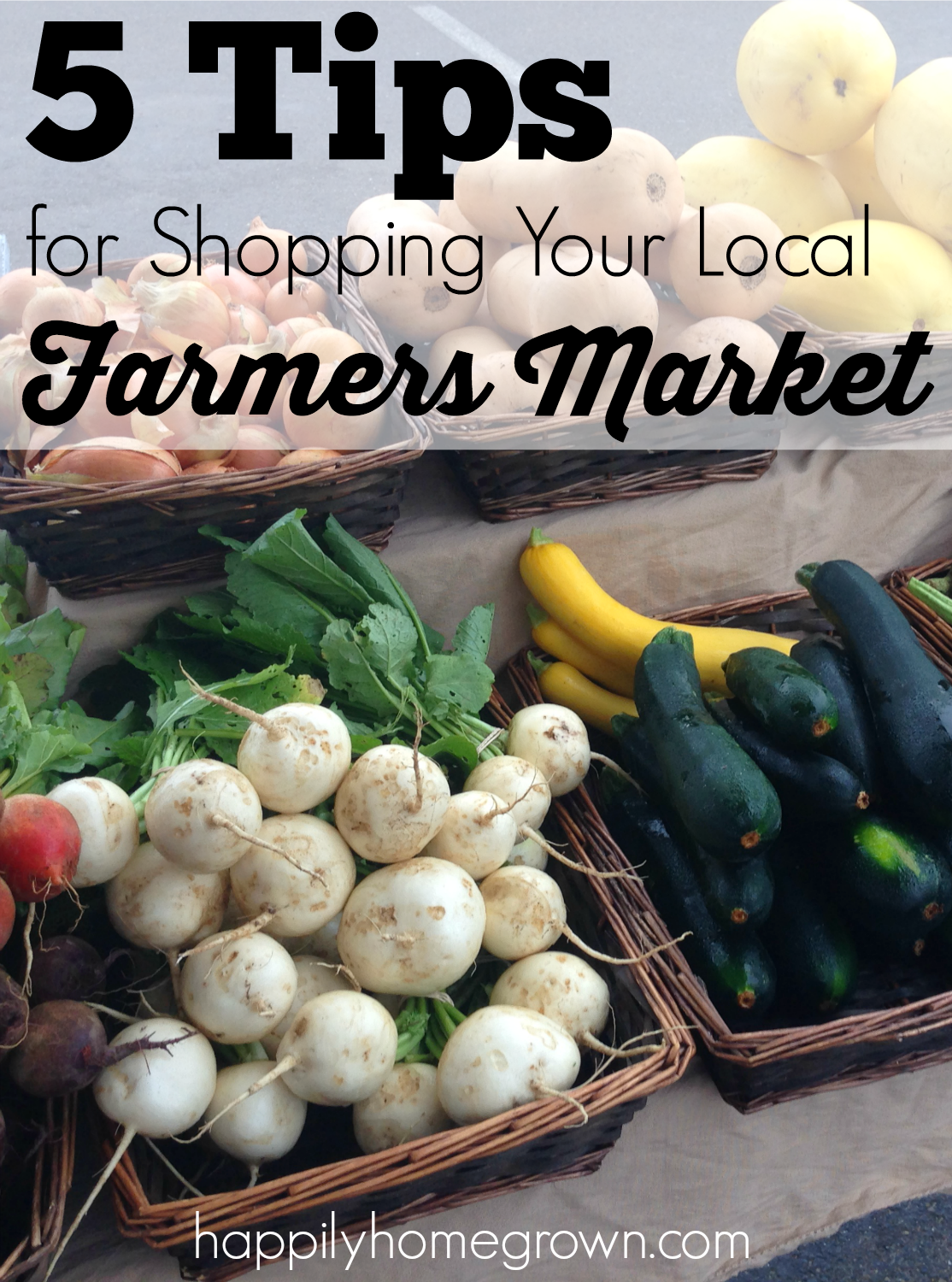 The next best thing to growing your own food is supporting your local farmers. Here are 5 tips for shopping your local farmers' market.