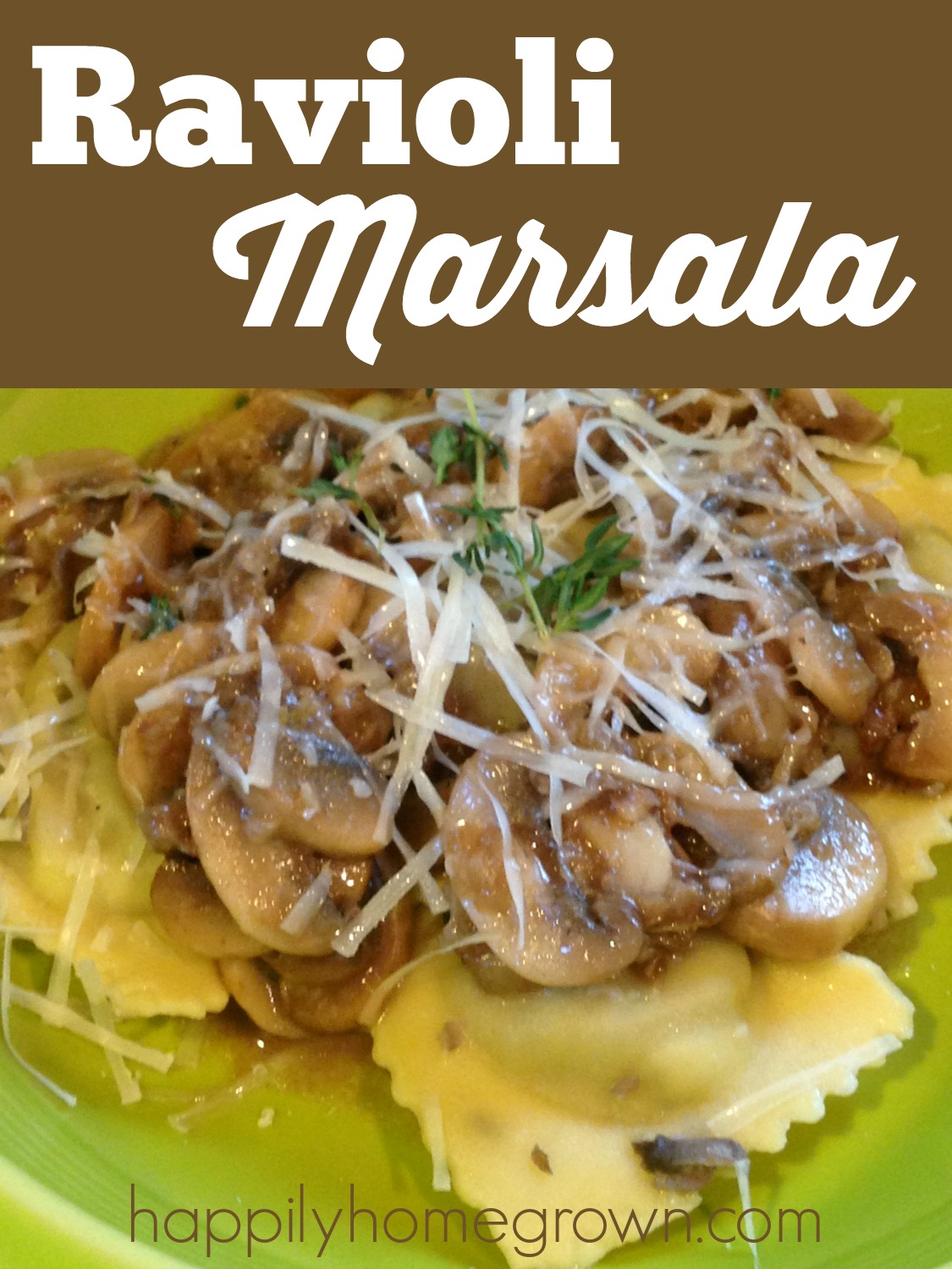 Ravioli Marsala is an elegant, yet easy meal that comes together in only 15 minutes! Pasta and mushrooms, what's not to love!