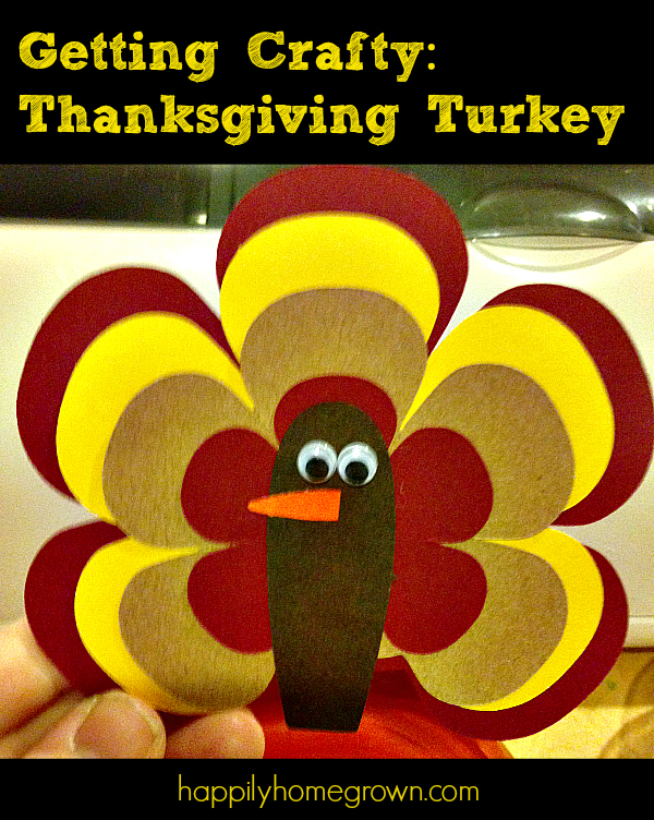 Create a paper craft thanksgiving turkey using cricut flower shoppe.