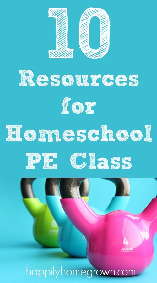 Having some PE gear at home, and know what resources are readily available has made a world of difference in our homeschool and in our children's fitness levels.