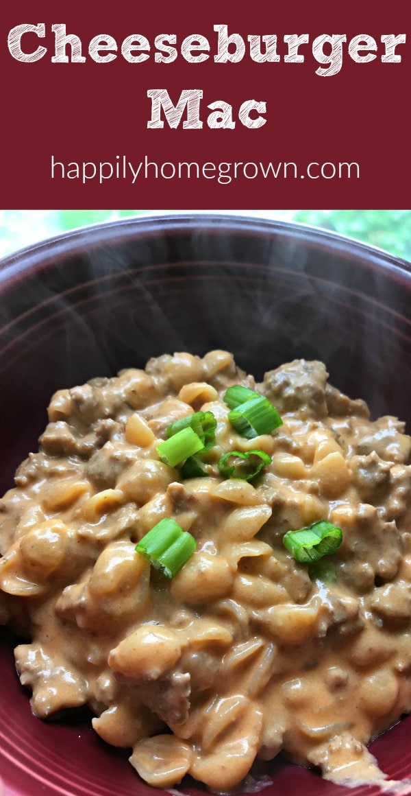 Cheeseburger Mac is a quick and easy skillet meal that is perfect for any night of the week.  With the help of boxed shells & cheese, you can get this tasty meal on the table in under 30 minutes.