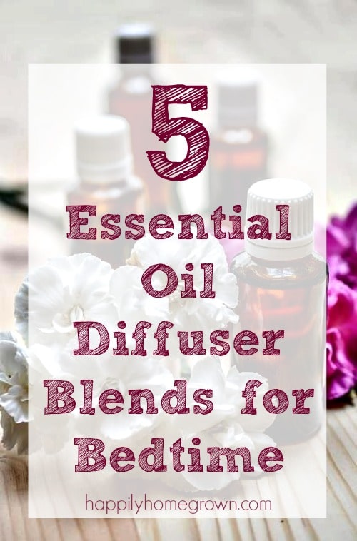 The easiest way to incorporate essential oils into your bedtime routine is with a diffuser.  Check out these essential oil diffuser blends to get started.