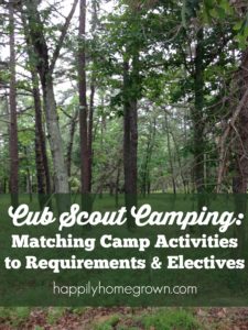 Camping with your Cub Scout pack is fun, but its a lot of work to make sure the scouts are meeting their requirements. Here's a cheat sheet to make it a bit easier for you.