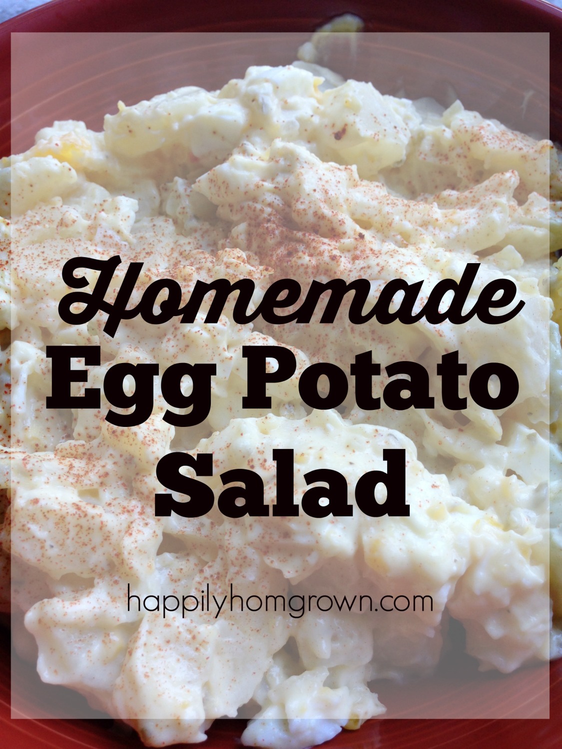 Homemade Egg Potato Salad delicious enough to impress company, and easy enough to throw together for any picnic or potluck.