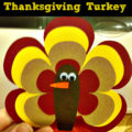 Create a paper craft thanksgiving turkey using cricut flower shoppe.