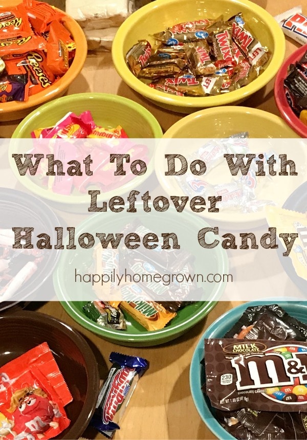 There are a number of creative ways to get rid of the leftover Halloween candy - from donations to using it in baked goods.